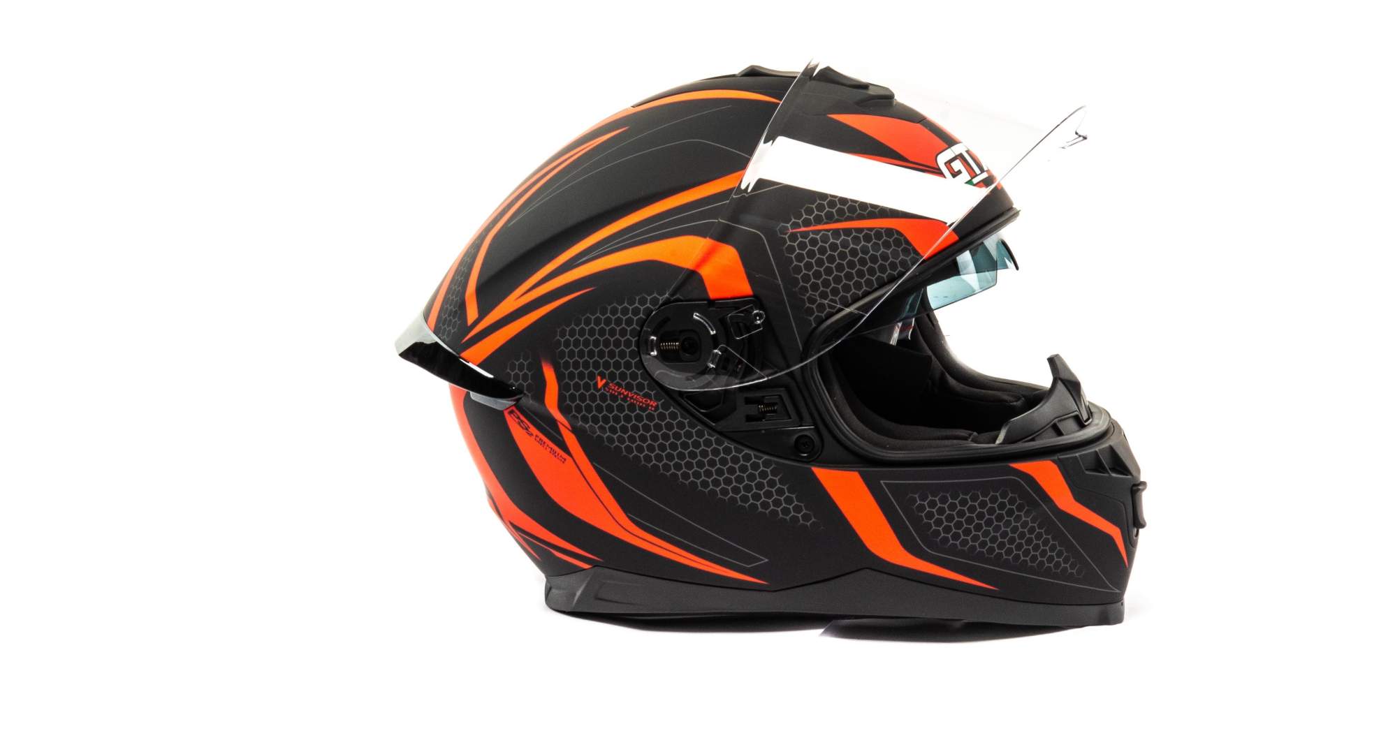 Шлем мото интеграл GTX 5672 №4 (L) BLACK/RED GREY