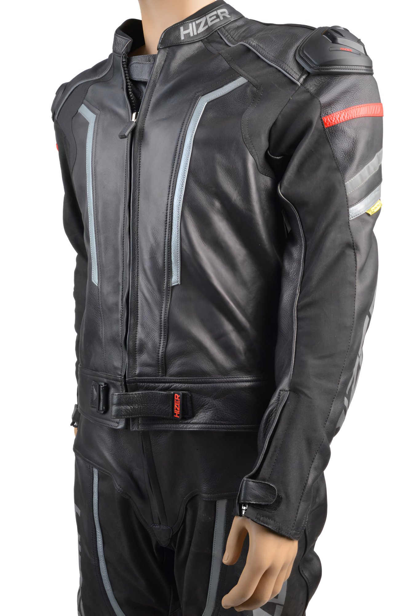 Комбинезон мотоциклетный (кожа) HIZER CE-1070 Gray (M)